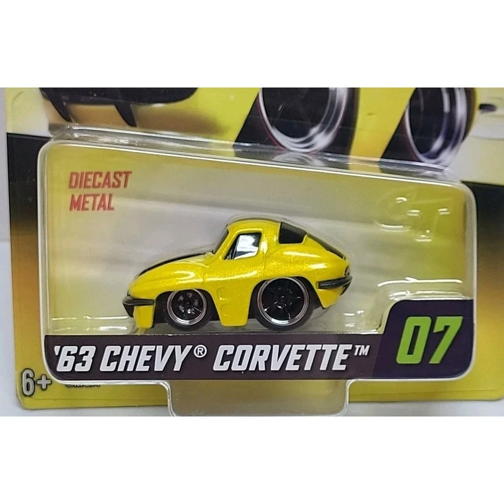Car Tuned '63 Chevy Corvette Yellow Series 1  #07 Muscle Cars Diecast NIB Toy‎